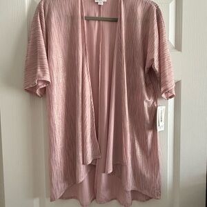 LuLaRoe Pink & Gold Bianka Cardigan